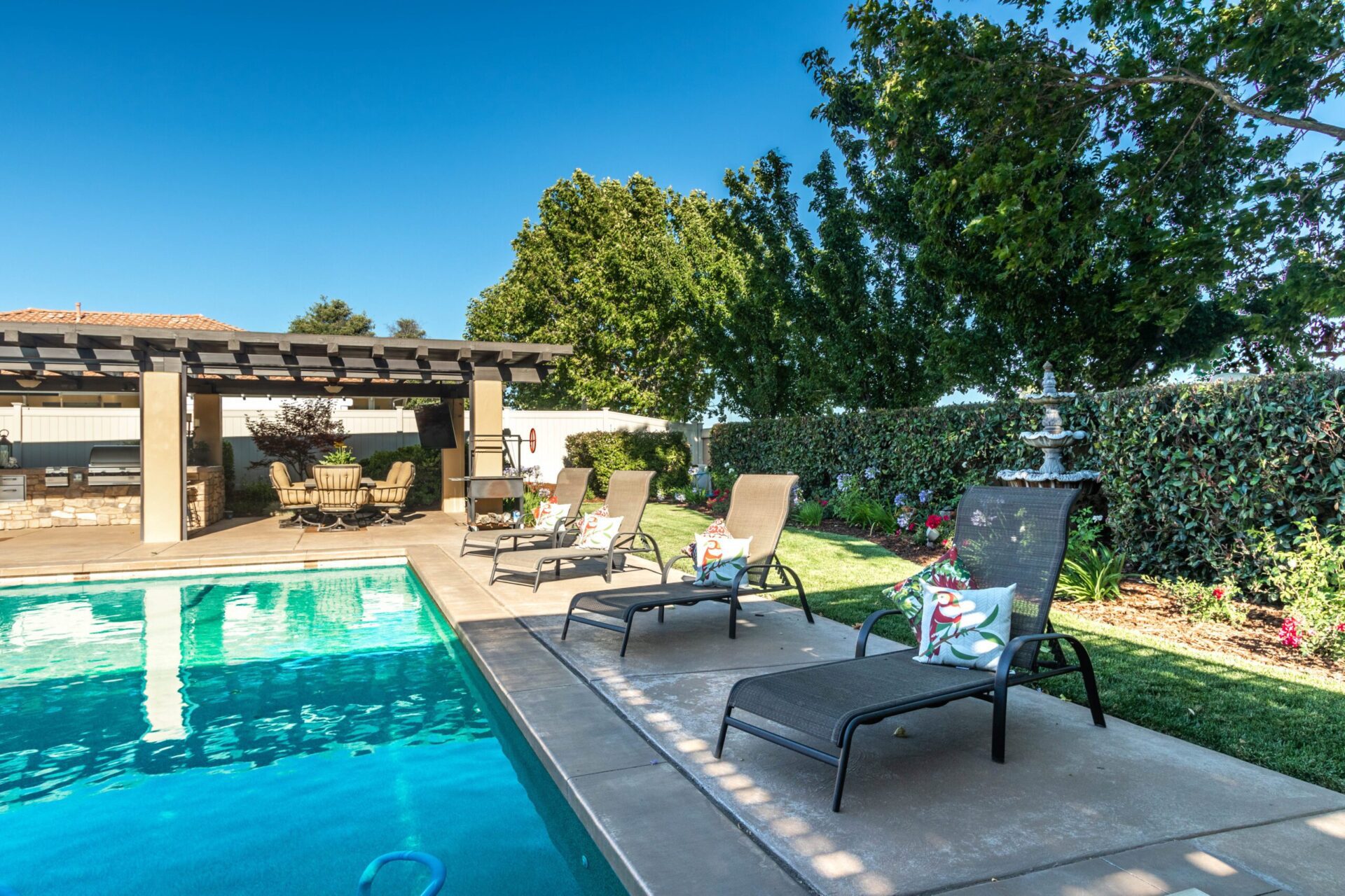 Pool View - Custom Home in San Luis Obispo County